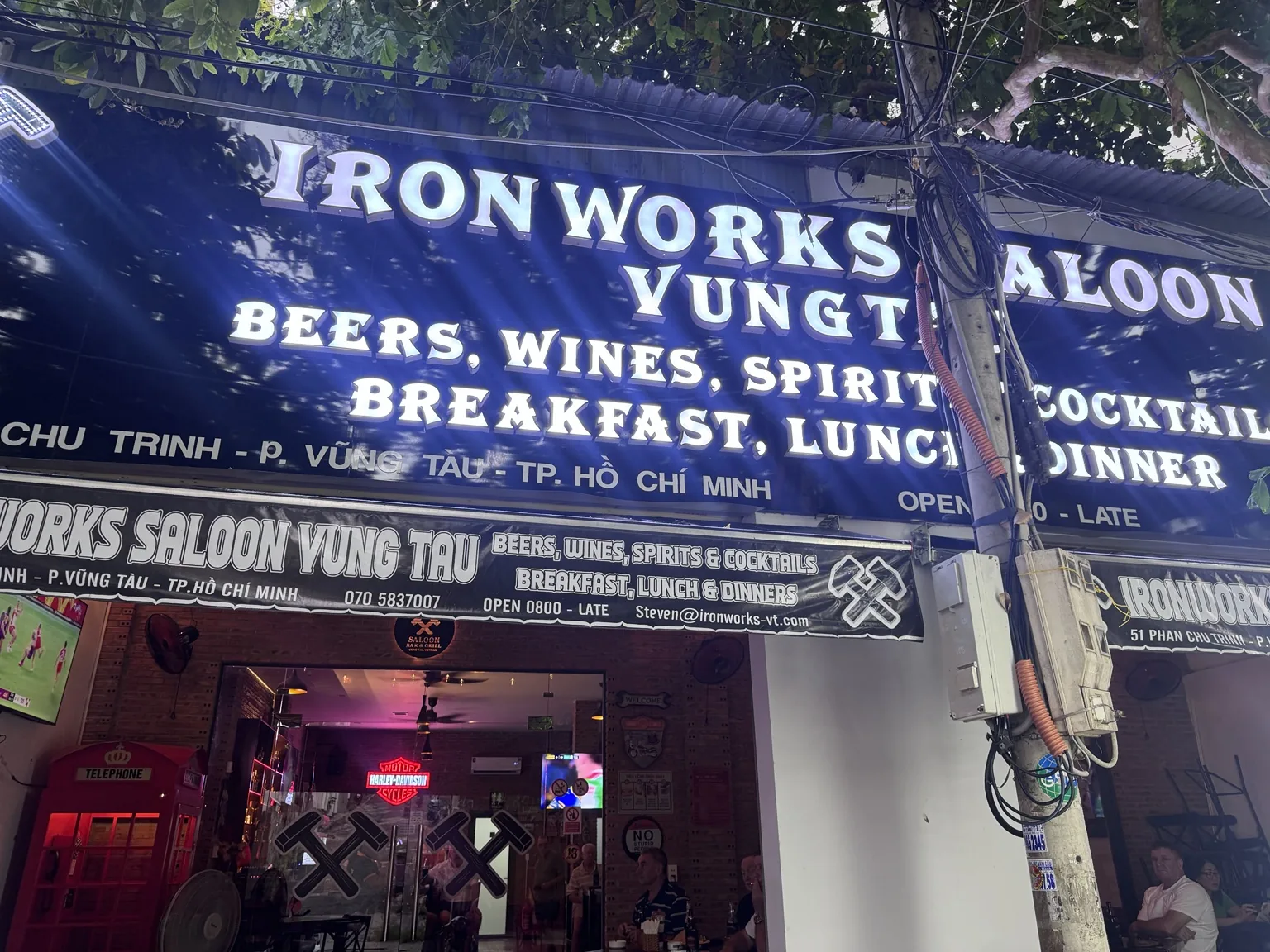 Ironworks Saloon exterior and signage